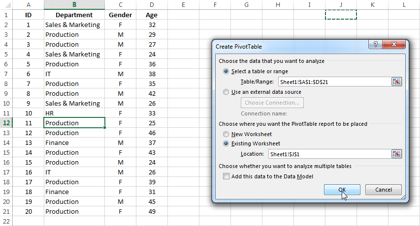 automatically resize table excel